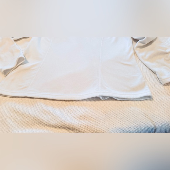 THE NORTH FACE TKA 100 White Fleece Quarter-Zip Pullover Sweatshirt Top Sweater - Picture 8 of 16